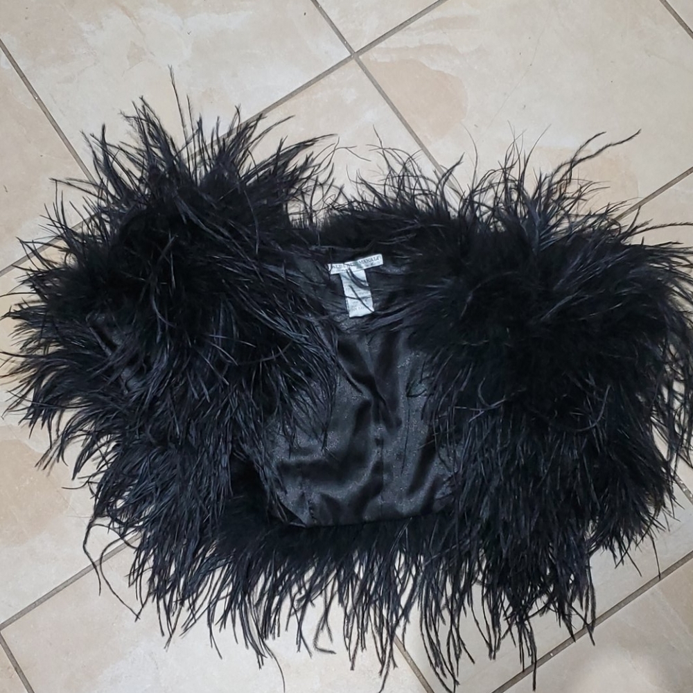 Alberto Makali Feather Bolero - Picture 1 of 3